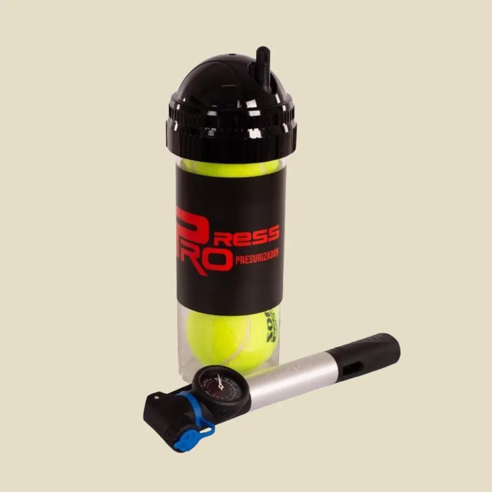 Padel-pallien painesäiliö Softee Pressurizer Pro x3 palloa + pumppu