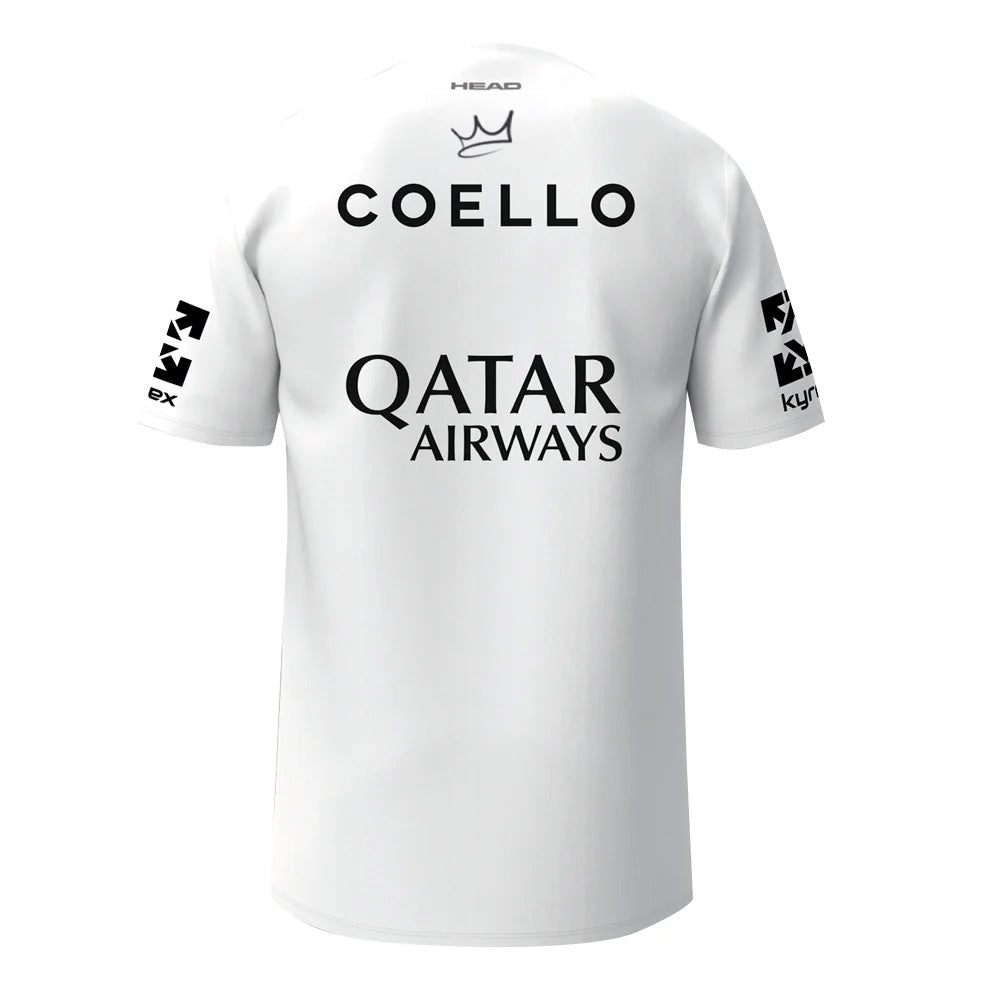 [M] Head Arturo Coello Official T-shirt valkoinen 2025, kuva takaa
