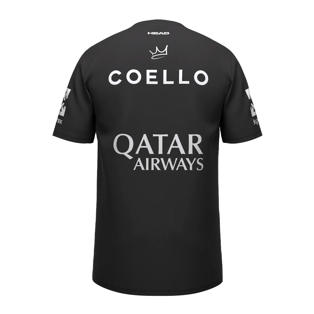 [M] Head Arturo Coello Official T-shirt musta 2026, kuva takaa