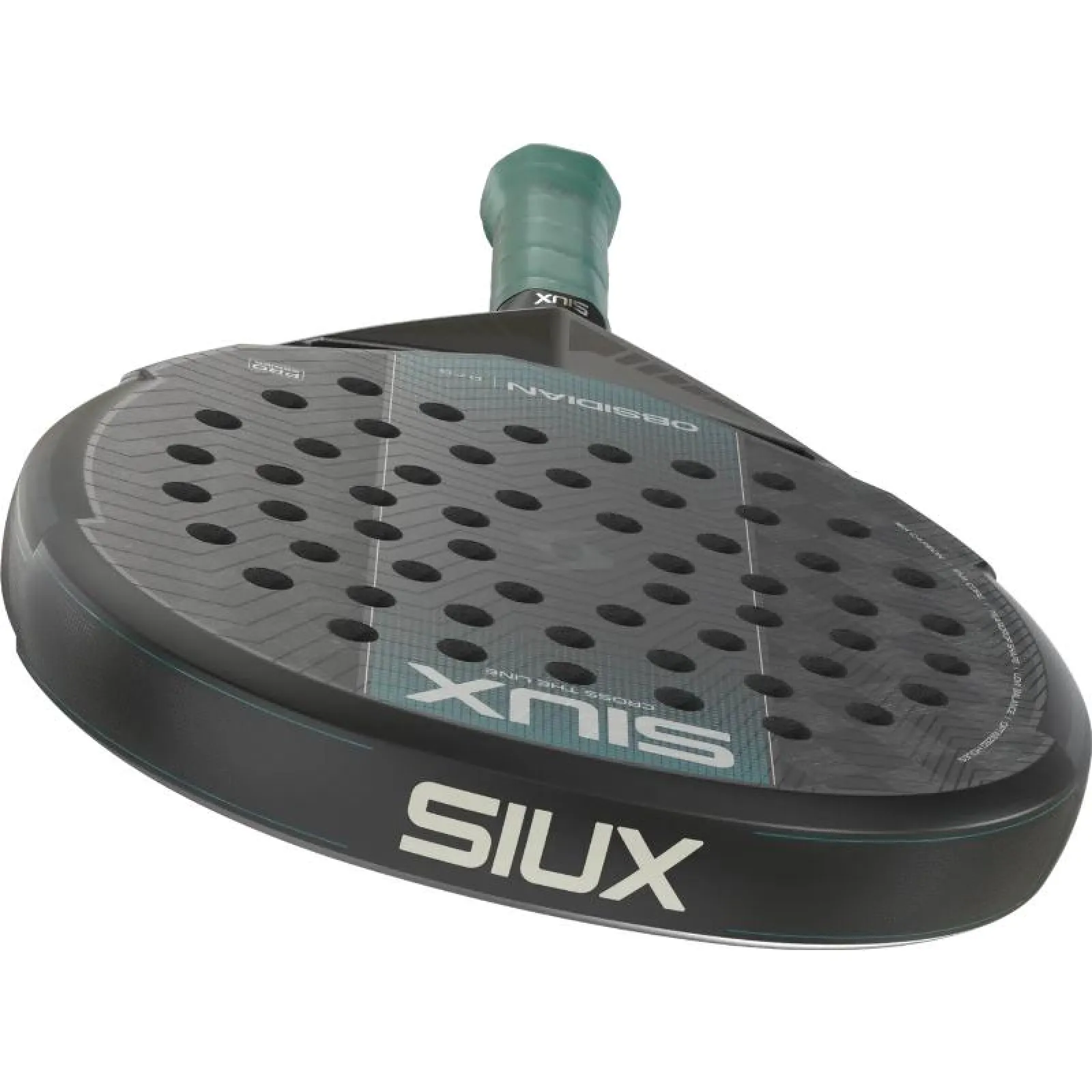 Siux Obsidian Pro 2027 musta, turkoosi, kuva viistosta