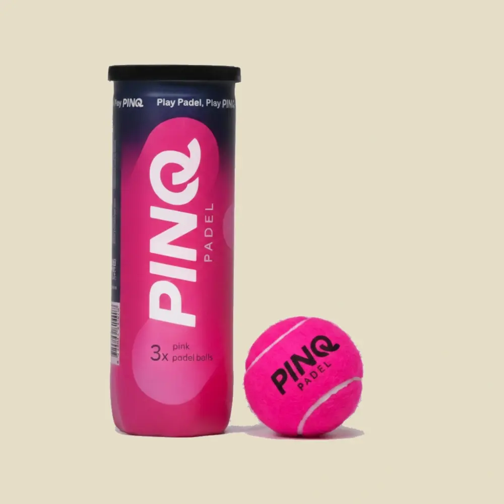 PINQ padelpallot pinkki – 1 kpl, 3 palloa, vaaleanpunainen, kuva edestä
